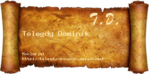 Telegdy Dominik névjegykártya